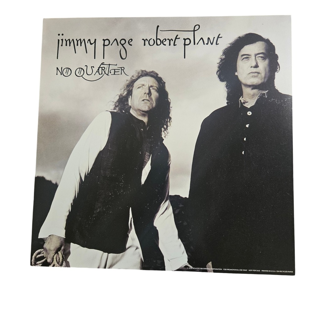 Jimmy Page, Robert Plant – No Quarter 1994 Promo Flat Album Poster‎ 12x12 D/S